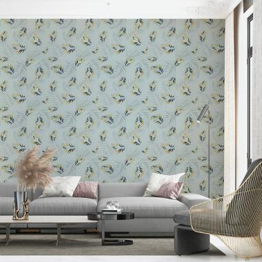 Панель стінова 3D 680х670х4мм Папороть на сірому фоні (D) SW-00001982