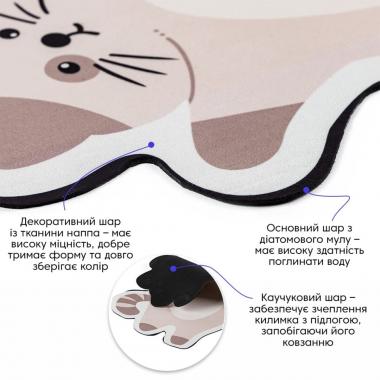 Вологопоглинаючий килимок 400х600х3мм Котик SW-00002564