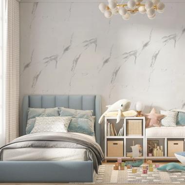 Обои самоклеющиеся 2800х500х1,5мм Белый мрамор (D) SW-00001504