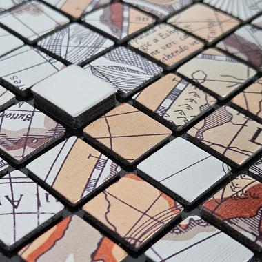 Самоклеюча алюмінієва плитка 300х300х3мм Сірий квадратик SW-00001926