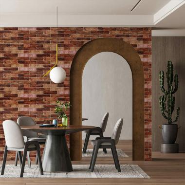 Самоклеющаяся 3D панель под коричневый кирпич екатеринослав 3080х700х3мм SW-00001768