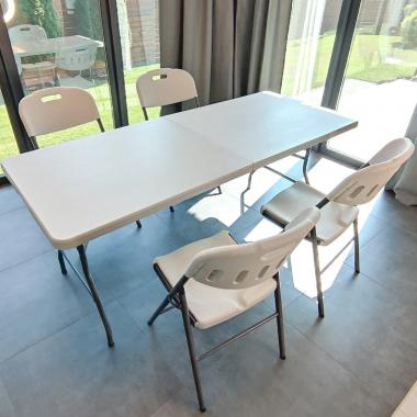 Складний стілець 47,5х59х86,5см Білий (стандартний тип) SW-00001607