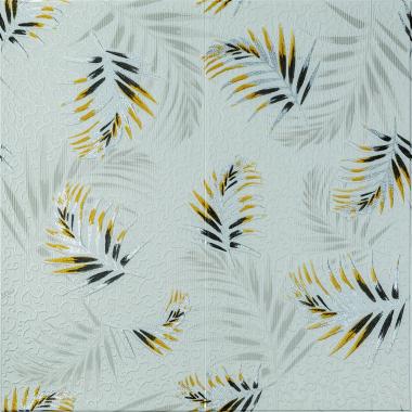 Панель стінова 3D 680х670х4мм Папороть на сірому фоні (D) SW-00001982