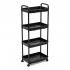 Етажерка мобільна чотириярусна універсальна пластикова 41х25х101см Чорна SW-00002108