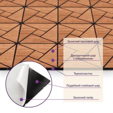 Самоклеящаяся PET мозаика 300х300х4мм SW-00001640