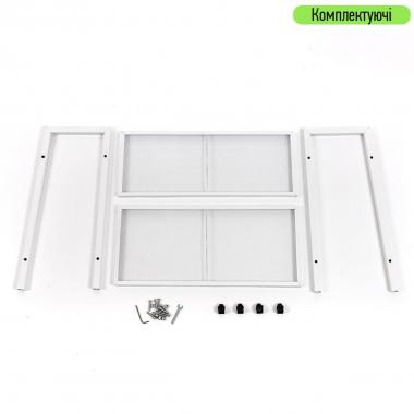 Стелаж-етажерка двоярусний з металу 60х26х60см Білий SW-00002102