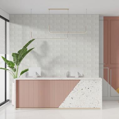 3D панель самоклеющаяся 700х770х3мм кирпич Белый (001-3) SW-00000174