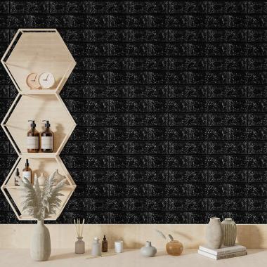 3D панель самоклеющаяся 700x770x3мм кирпич Черный (019-3) SW-00000584