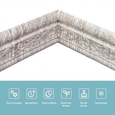 Гнучкий самоклеючий плінтус 2350х80х7мм Срібне дерево SW-00000756