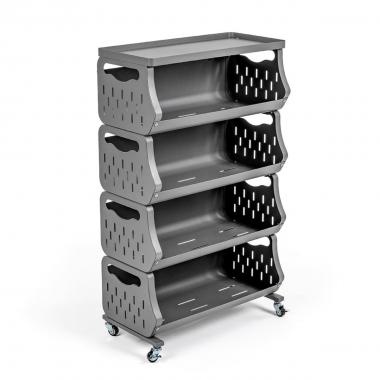 Стелаж універсальний для зберігання чотириярусний 60х30х77см SW-00002260