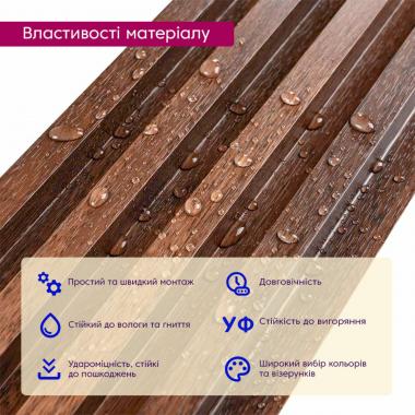 Рейка декоративна WPC стінова 3000х165х23мм Каштан SW-00001536