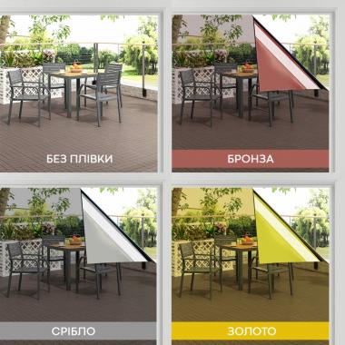 Зеркальная солнцезащитная плёнка для окон Бронза 600х3000х0,08 мм SW-00002721