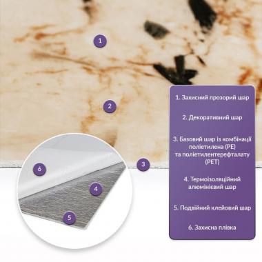 Самоклеящаяся стеновая PET плитка в рулоне 600х3000х2мм SW-00002424