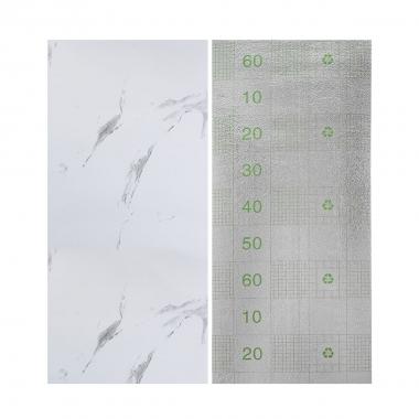 Самоклеюча вінілова плитка в рулоні 600х3000х2мм Білий повітряний мармур Глянсова SW-00001287