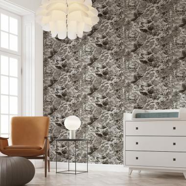 Панель стеновая 3D 700х770х2мм (061-2) Мрамор Черный SW-00001912