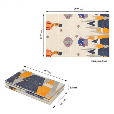 Дитячий складний термокилимок 117см х 177см х 8мм Повітряні кульки - Ведмедики (301) SW-00003031