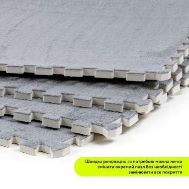 Пол-пазл плюшевый 60х60х1см Светло-серый (D) SW-00002081