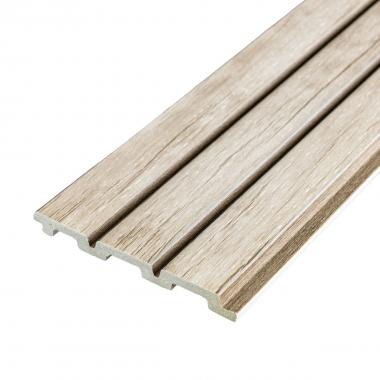 Рейка декоративная PS 2900х115х12мм Белый дуб SW-00001741