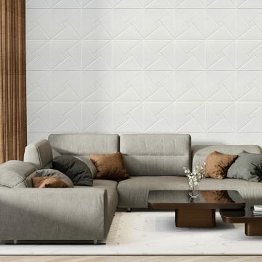 Самоклеюча декоративна настінно-стельова 3D панель 680х670х5.5мм Орігамі (173) SW-00000182