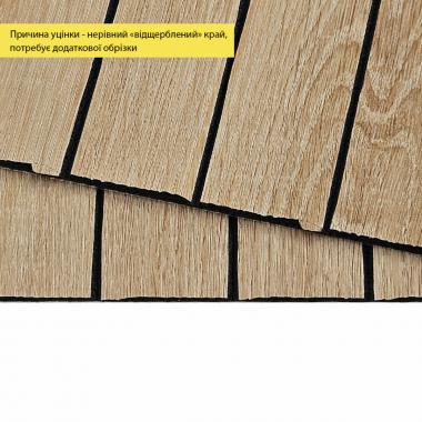 УЦЕНКА. Покрытие виниловое самоклеющееся 3D рейки 600х600х2,8мм Светлый миндаль SW-00002964