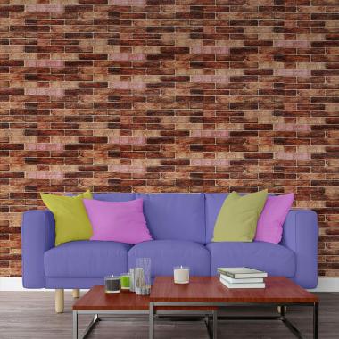 Самоклеющаяся 3D панель 19600х700х3мм Коричневый Екатеринославский Кирпич SW-00001469