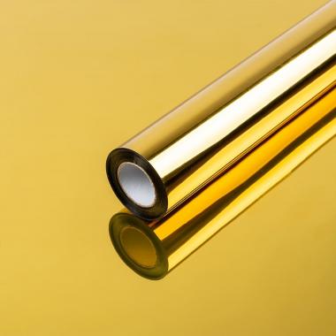 Зеркальная солнцезащитная плёнка для окон Золото 600х10000х0,08мм SW-00002715
