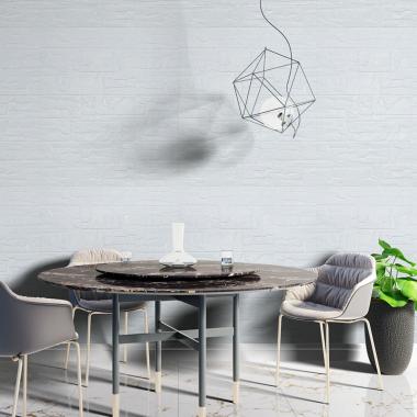 Самоклеюча декоративна 3D панель Камінь біла рвана цегла 700х770х5мм (155) SW-00000484