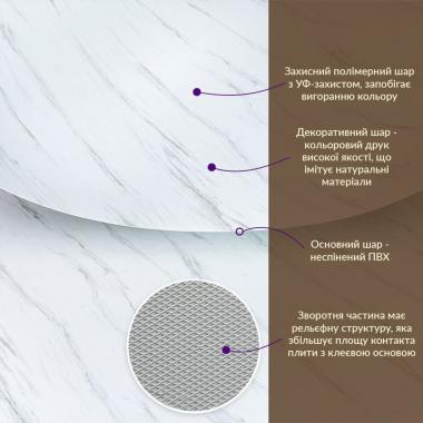 Декоративна ПВХ плита 1,22м х 2,44м х 3мм Грецький білий мармур SW-00001402