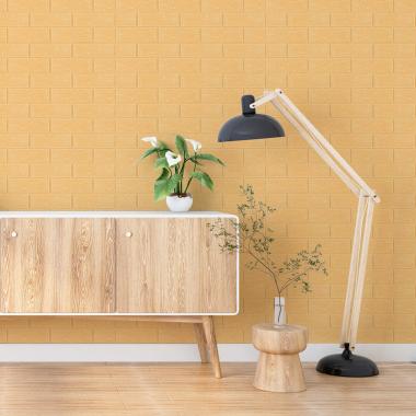 Самоклеющаяся 3D панель в рулоне 3080x700x3мм Бежевый Кирпич (R009-3) SW-00001394