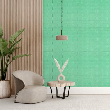 3D панель самоклеющаяся 700x770x5мм кирпич Мята (012-5) SW-00000148