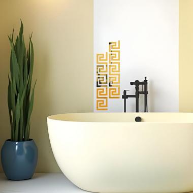 Зеркальный декор акриловый самоклеющийся золото,10шт (D) SW-00002507