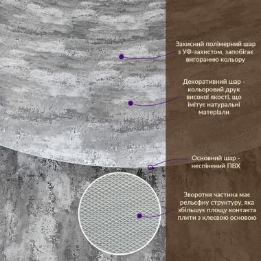 Декоративна ПВХ плита 1,22м х 2,44м х 3мм Платиновий мармур SW-00001411