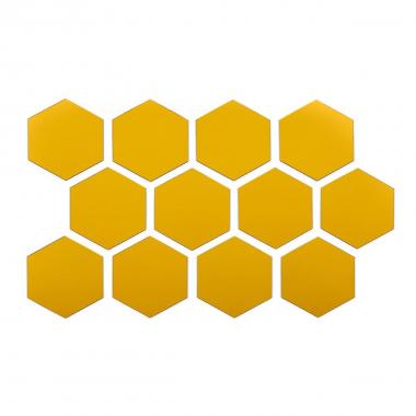 Зеркальный декор акриловый самоклеющийся 80*70мм золото, 12шт (D) SW-00002515