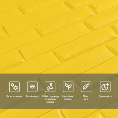3D панель самоклеюча кладка 700х770х7мм Жовта (037) SW-00000302