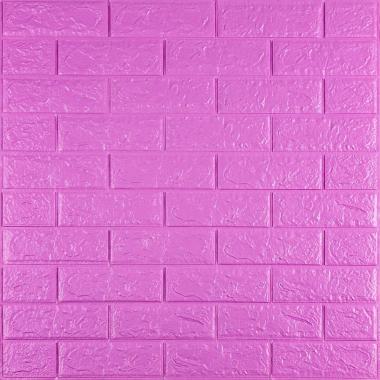 3D панель самоклеюча 700х770х5мм цегла Пурпурна (14-5) SW-00001334