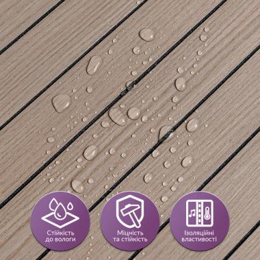 Покрытие виниловое самоклеющееся 3D рейки 600х600х2,8мм Тик ореховый SW-00002202