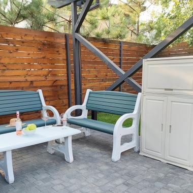 Пластикова тумба з полицею 82х41х93см SW-00001543