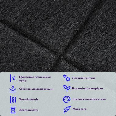 Звукоізоляційна панель 300х300х9мм Чорна SW-00002700