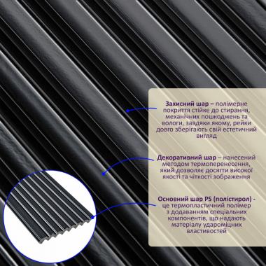 Рейка декоративная PS 2900х120х11мм Черная SW-00002148