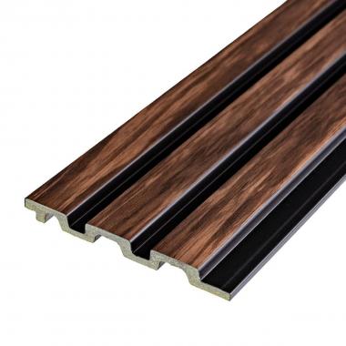 Рейка декоративная PS 2900х115х12мм Темный орех SW-00001745
