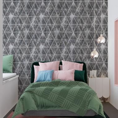 Панель стінова 3D 700х700х4мм Ромби сірі вінтаж SW-00002008