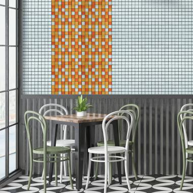 Мозаика из декоративного стекла 298х298х4,5мм Оранжевая SW-00002365