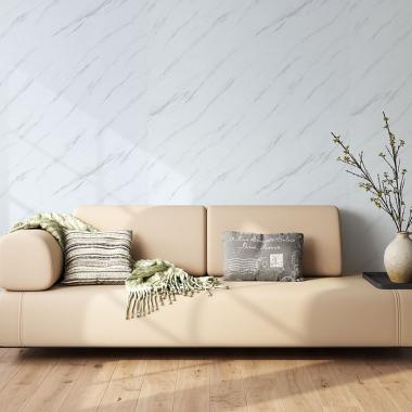 Декоративна ПВХ плита 1,22м х 2,44м х 3мм Грецький білий мармур SW-00001402