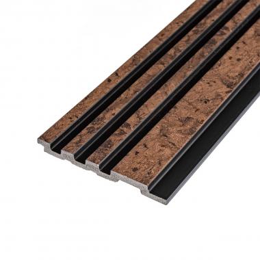 Рейка декоративная PS 2900х118х11мм Коричневый с золотыми вкраплениями SW-00002140-