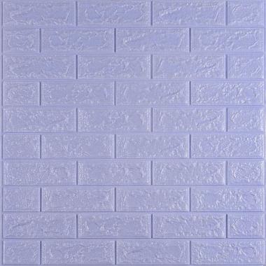 3D панель самоклеюча 700х770х5мм цегла світло - фіолетова (015-5) SW-00000083