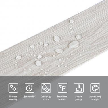 Плінтус вініловий самоклеючий 5000х100х2мм Матовий (D) SW-00002120