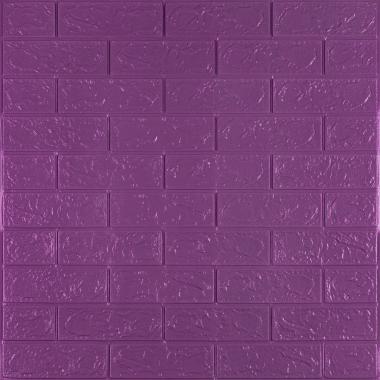 016-3 Панель стеновая 3D 700х770х3мм (кирпич) Фиолетовый SW-00003248