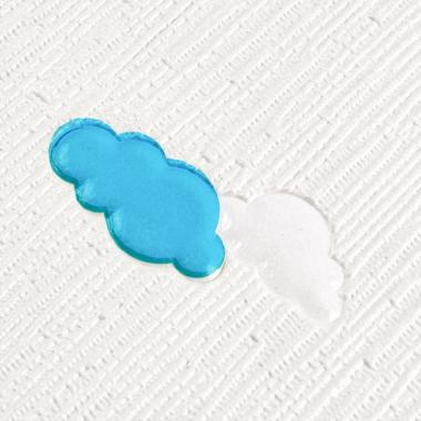 Панель стінова 3D 700х700х4мм Зірки та місяць на білому фоні SW-00001970