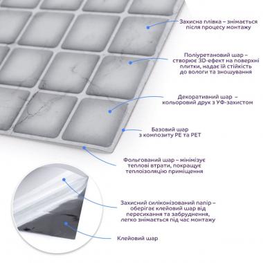 Самоклеющаяся полиуретановая плитка 305х305х1мм (D) SW-00001936