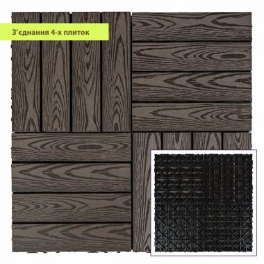 Композитная плитка ДПК 300х300х23мм Кедр (D) SW-00001705